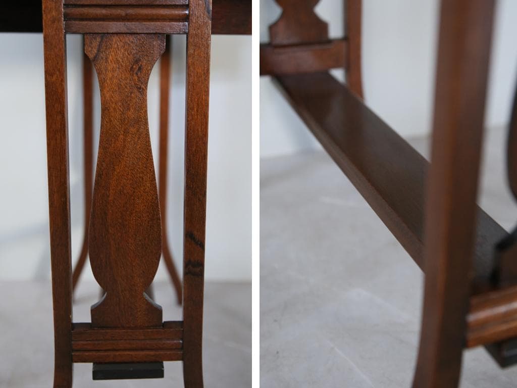 英国アンティーク木製ゲートレッグテーブル/ダイニング机/バタフライ