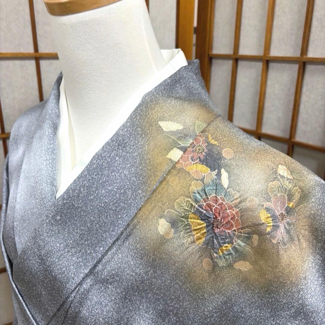 正絹　訪問着《辻ヶ花　銀通し》