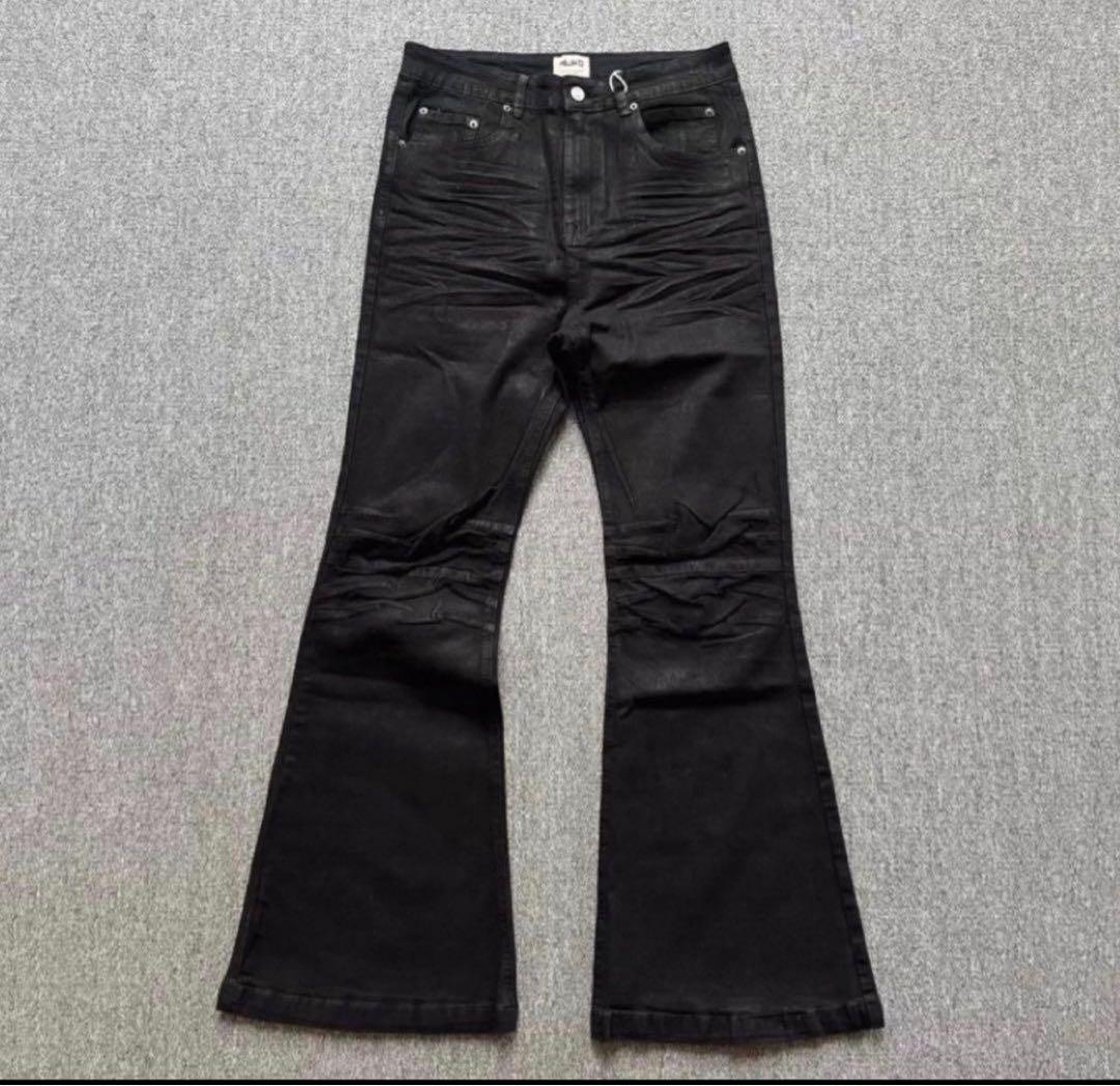 Waxed denim archive grunge edgy goth Lサイ | Shop at Mercari from