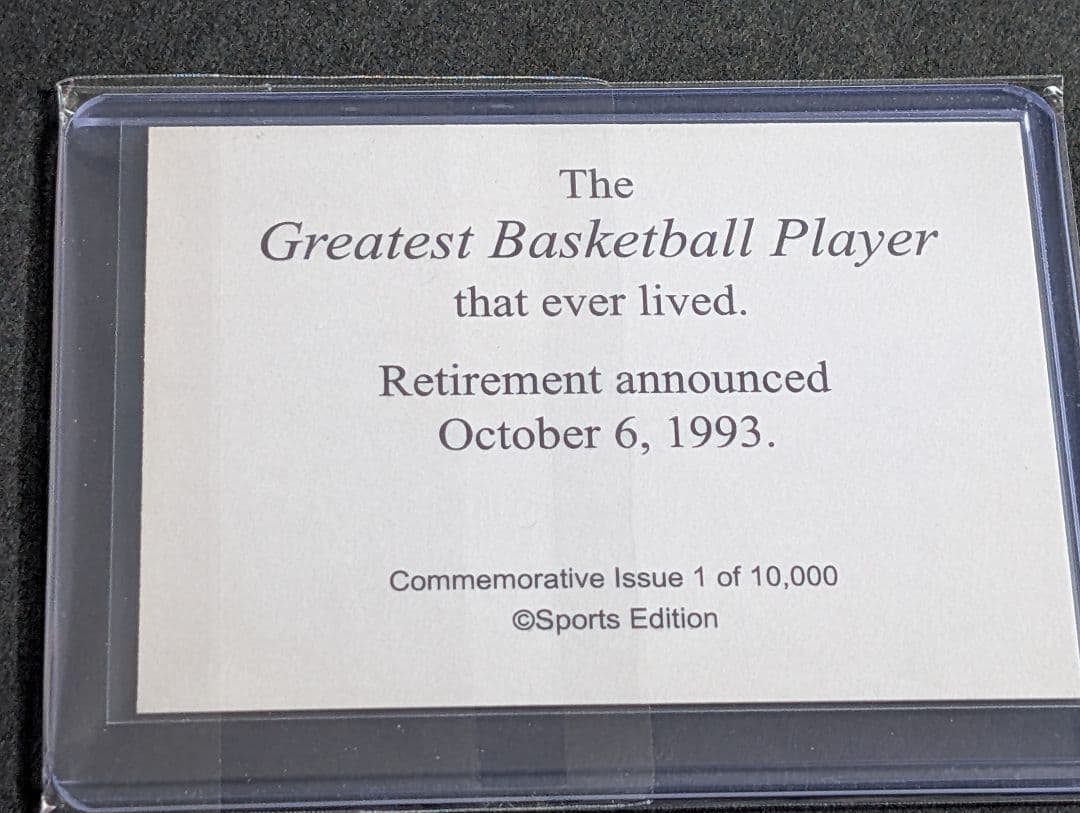 マイケル・ジョーダン 引退記念カード 数量限定Michael Jordan - メルカリ