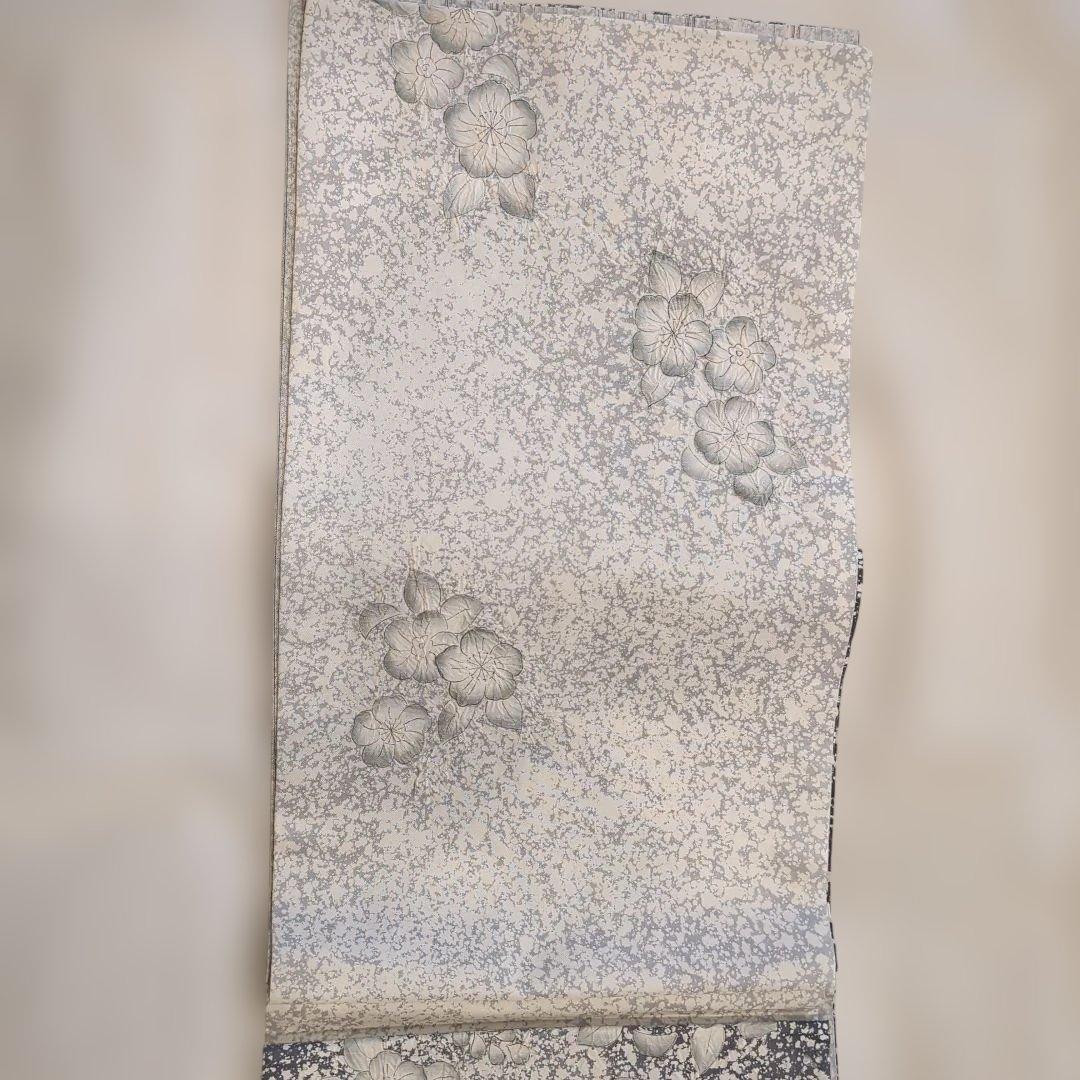 辻が花 本場縞大島紬 袋帯 六通柄 正絹 叩き染め 絞り 未使用訳あり