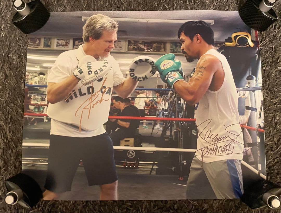 激レア　パッキャオ、フレディ•ローチ ダブル直筆サイン入りポスター 激レア パッキャオ、フレディ•ローチ ダブル直筆サイン入りポスター