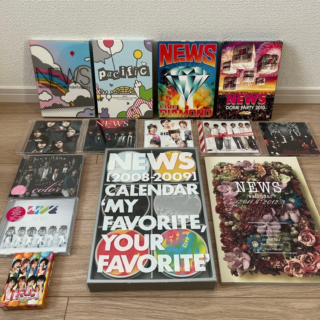 NEWS グッズまとめ売り ライブDVD CD 6人時代他 - メルカリ