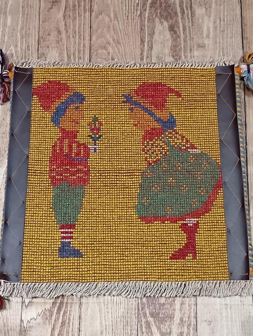 ギャロさま専用】ペルシャ絨毯 ギャッベ 座布団 手織り イラン(50)