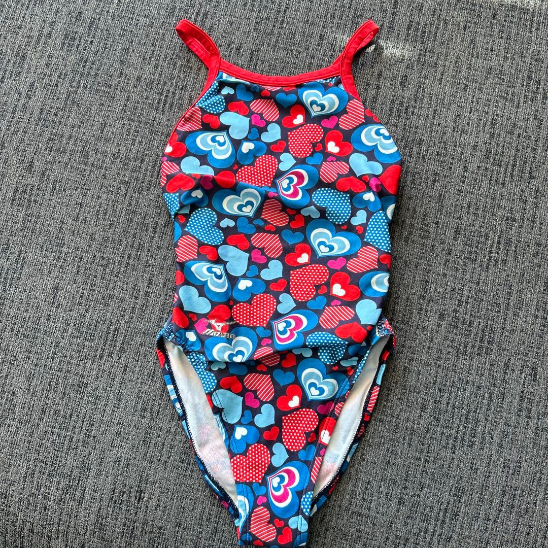 Mizuno 競泳水着 ハート柄 130 - メルカリ