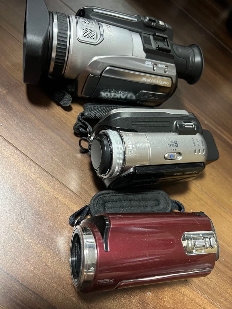 Victor Everio3台セット ビデオミニ三脚付き 平成レトロハンディカム 楽天市場】三脚 ビデオカメラ 129cm コンパクト 一眼レフ用 軽量