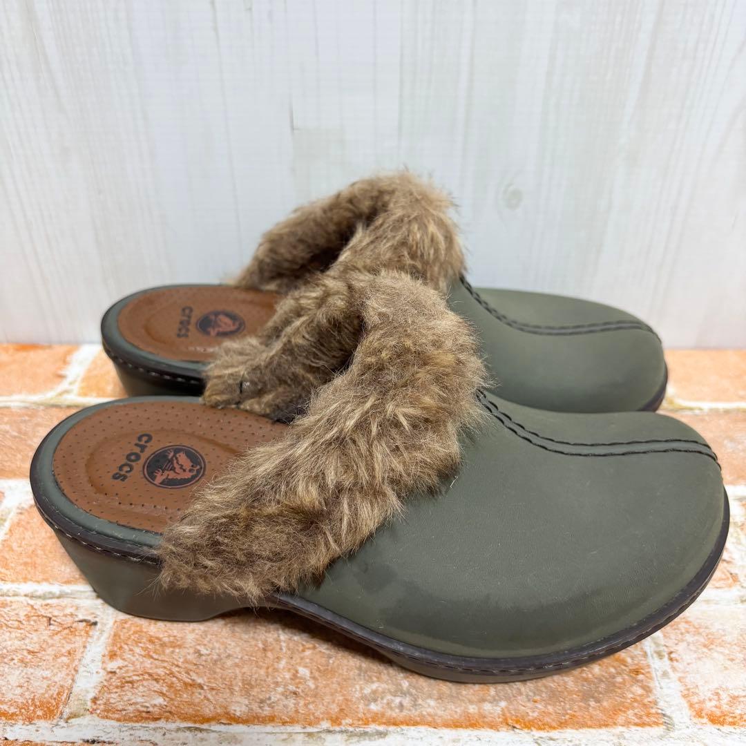 crocs クロックス コブラー ファズ グロッグ ファー サボサンダル 厚底