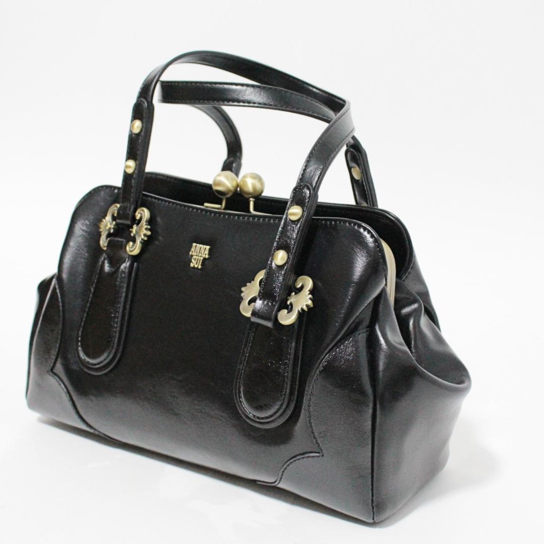新品 ANNA SUI アナスイ ディディオンシリーズ がま口トートバッグ 黒