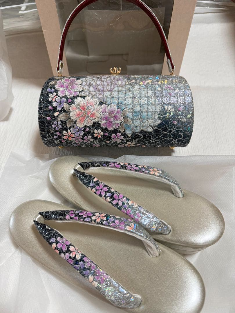 No.6 成人式草履バッグセット　振袖用　超ラメ No.6 成人式草履バッグセット 振袖用 超ラメ No.6 成人式草履バッグ