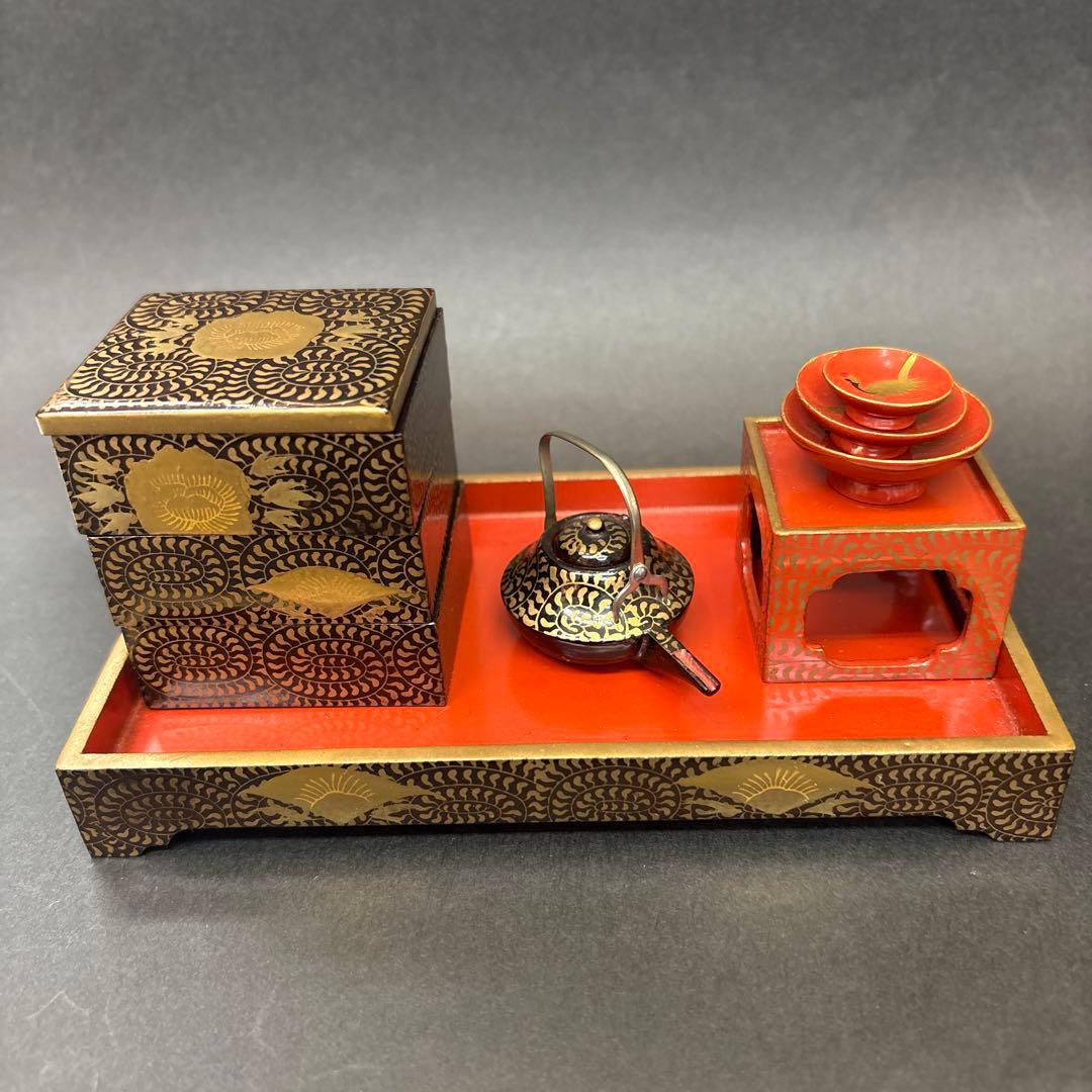 戦前 雛道具 お屠蘇重箱揃 - メルカリ