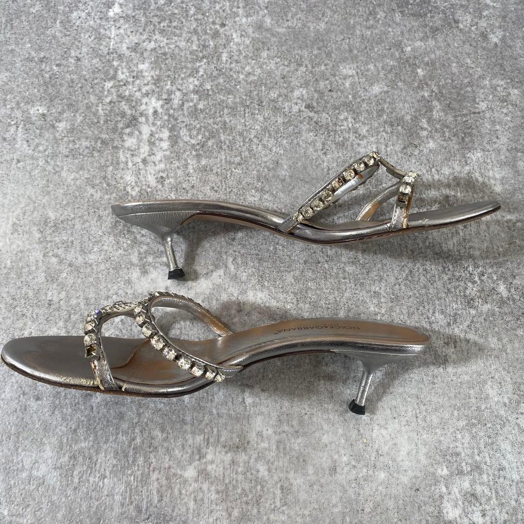 ドルチェアンドガッバーナ ハイヒール ビジュークリスタル ミュール