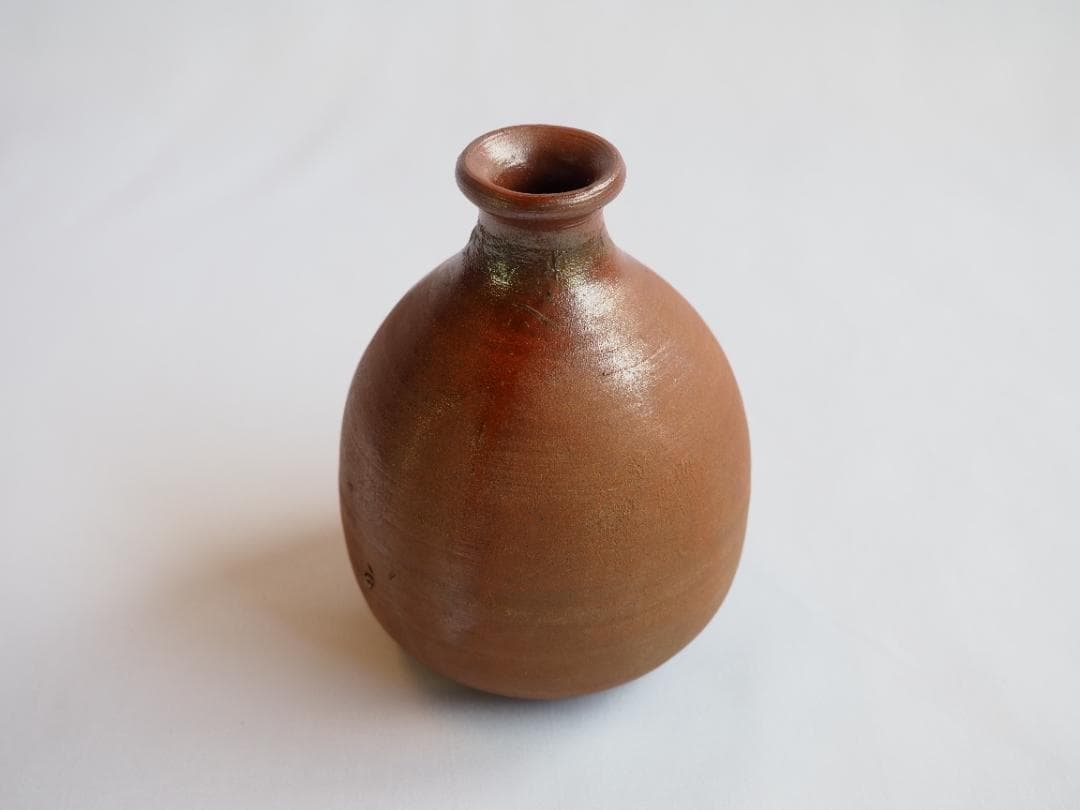 人間国宝【備前焼】藤原啓造『備前徳利』（共箱）重要無形文化財