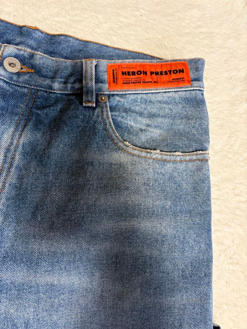 HERON PRESTON ペインターデニム ワイドデニム-人気 定番