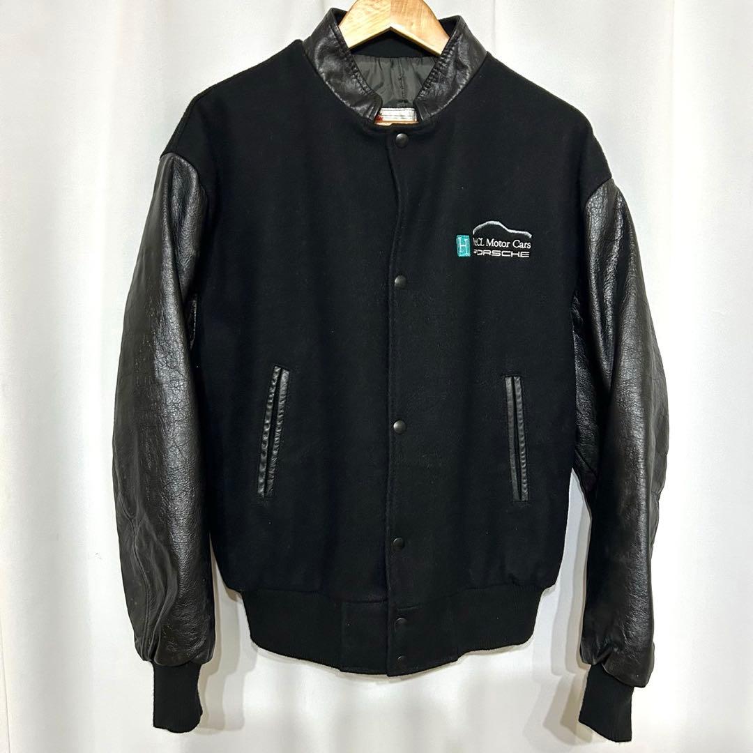 激レア Porsche ポルシェ スタジャン ウールレザー ジャケット