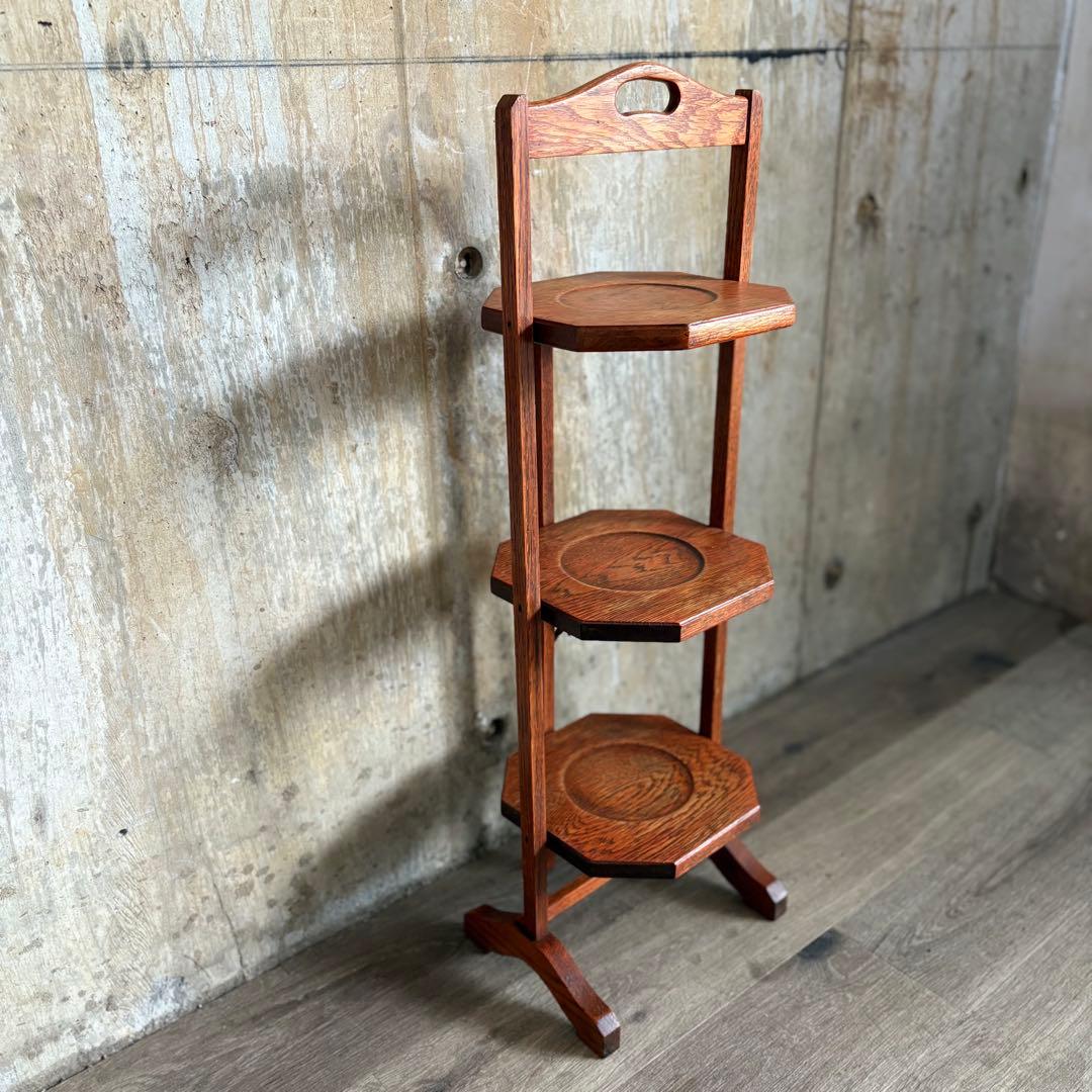 英国アンティーク　ケーキスタンド　アフタヌーンティー　折り畳み　ヴィンテージ 楽天市場】【50％OFF】ケーキスタンド アンティーク スリーティア 3段