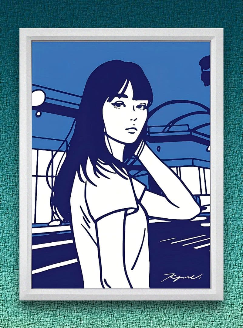 kyne・アート【A4サイズ写真ポスターフレーム付き2点セット】ポスター