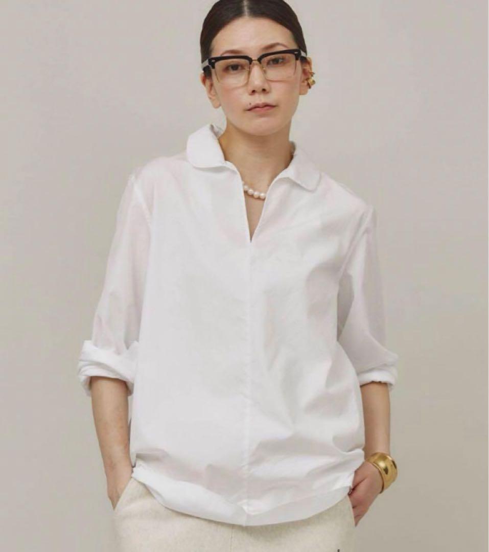 カレンソロジー　コットンフラットカラーブラウス　白 Curensology（カレンソロジー）の「Curensology(カレンソロジー