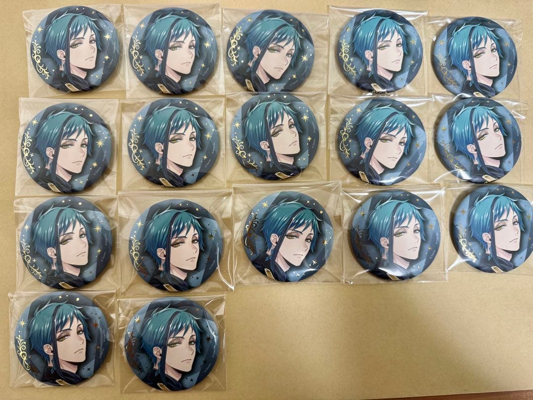 ツイステ フロイド ブレイジングジュエル ブレジェ 缶バッジ オーロラ