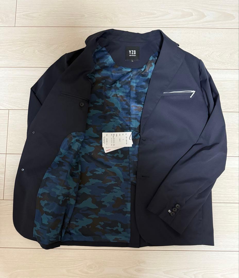 YZO ワークウェアスーツ セットアップ　ブルーカモ　迷彩　L Tシャツのように洗えるYZO(ワイゾー)のセットアップ｜雑誌Begin(ビギン