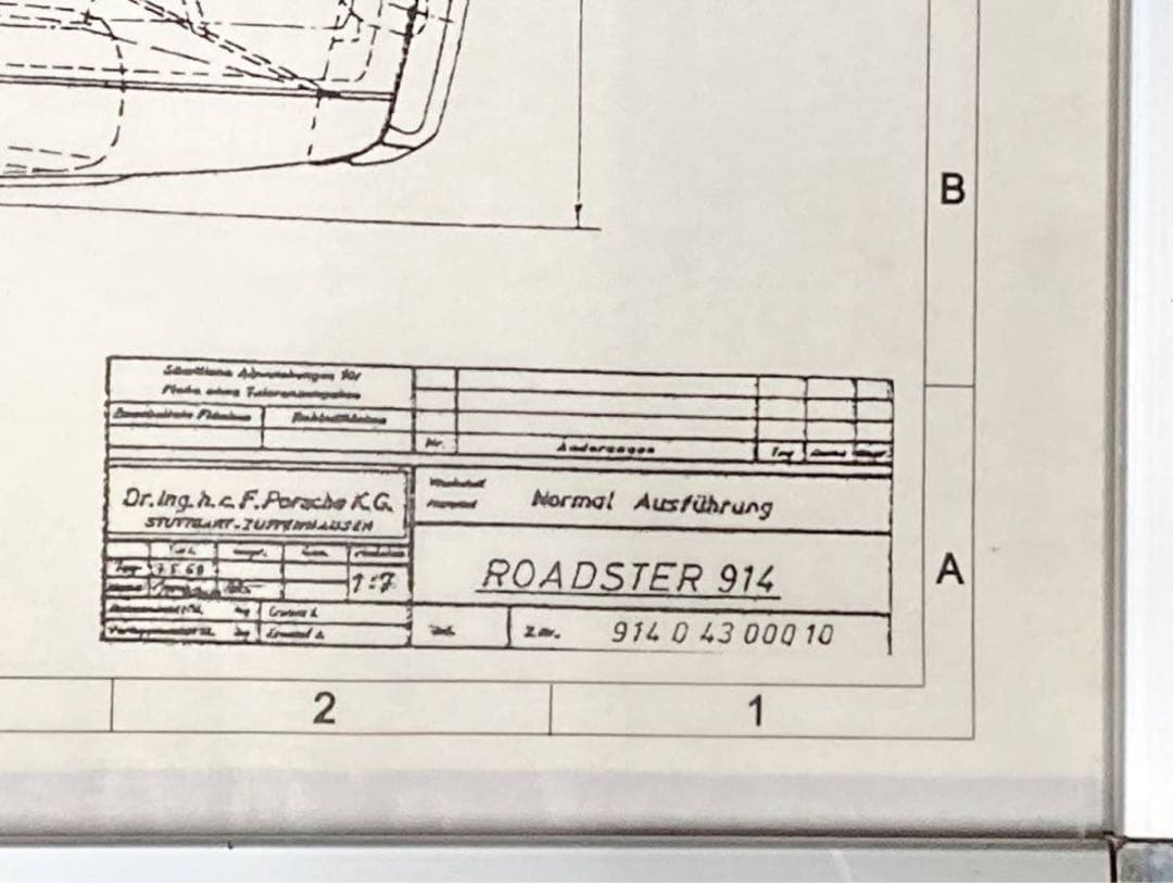 PORSCHE914 ポルシェ914Targa Roadster 設計図 - メルカリ