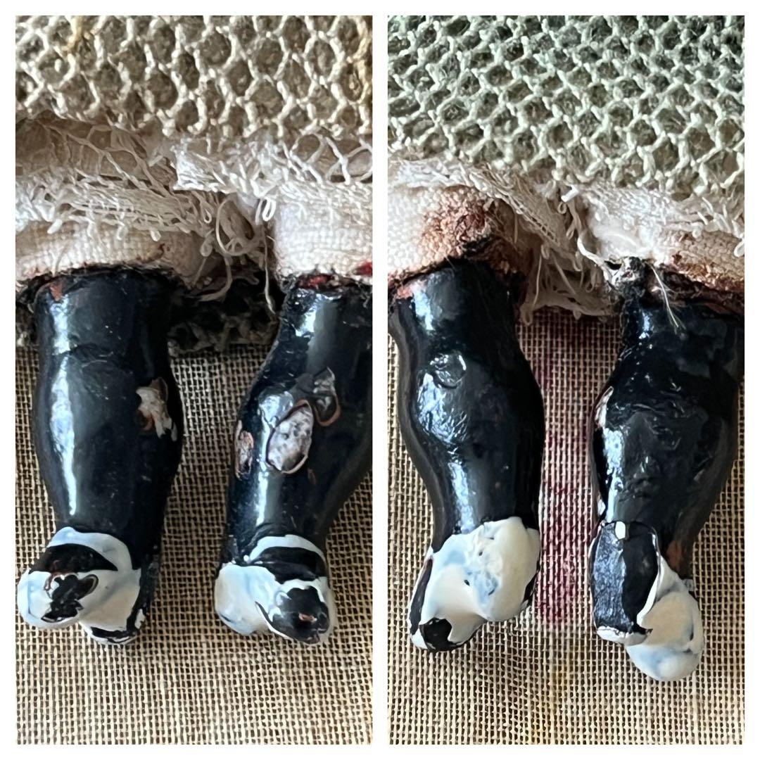 アンティークビスクドール陶器小さなドールミニョネット レトロ人形