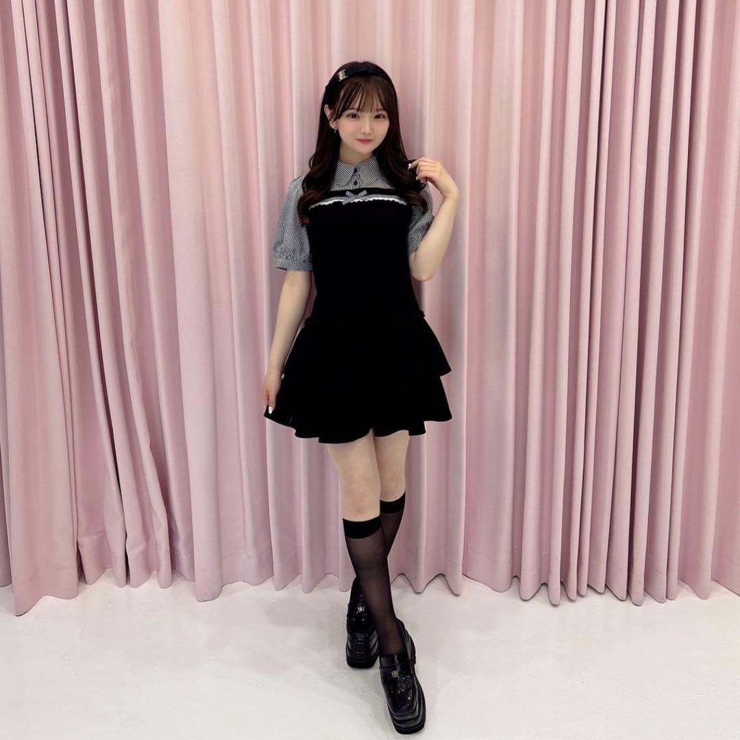 evelyn エブリン ドッキングティアード OP ワンピース ブラック - メルカリ