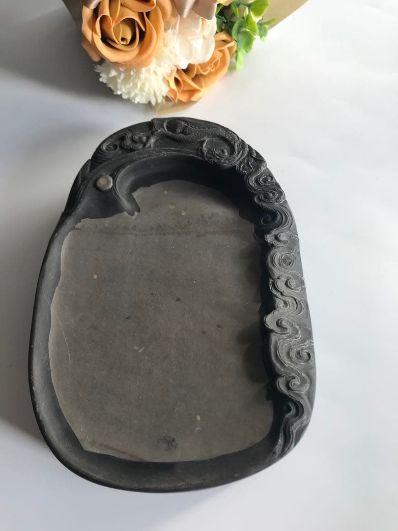 中国美術 端渓硯 雲龍彫刻 石眼 箱入 文房四宝 コレクション - メルカリ