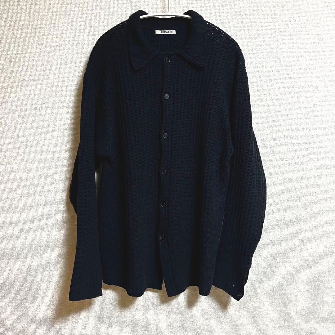 AURALEE ニットシャツ カーディガン stein A23SC01HA - メルカリ