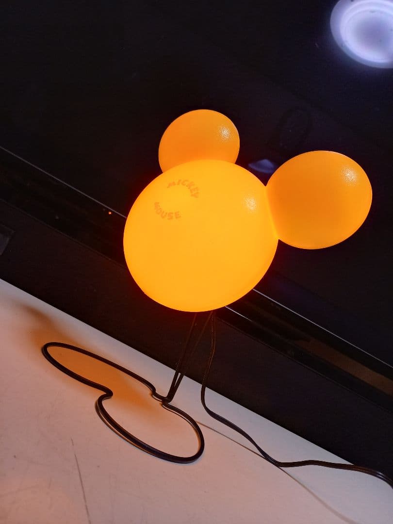 レア 1980's ポストモダン サンキョー イエロー ミッキーマウス ランプ