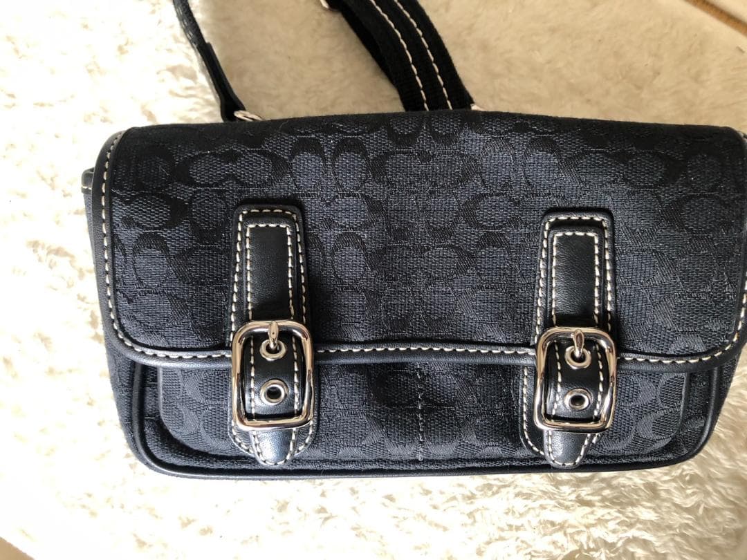 未使用に近い】COACH シグネチャー ウエストバッグ+シューズケースのセット