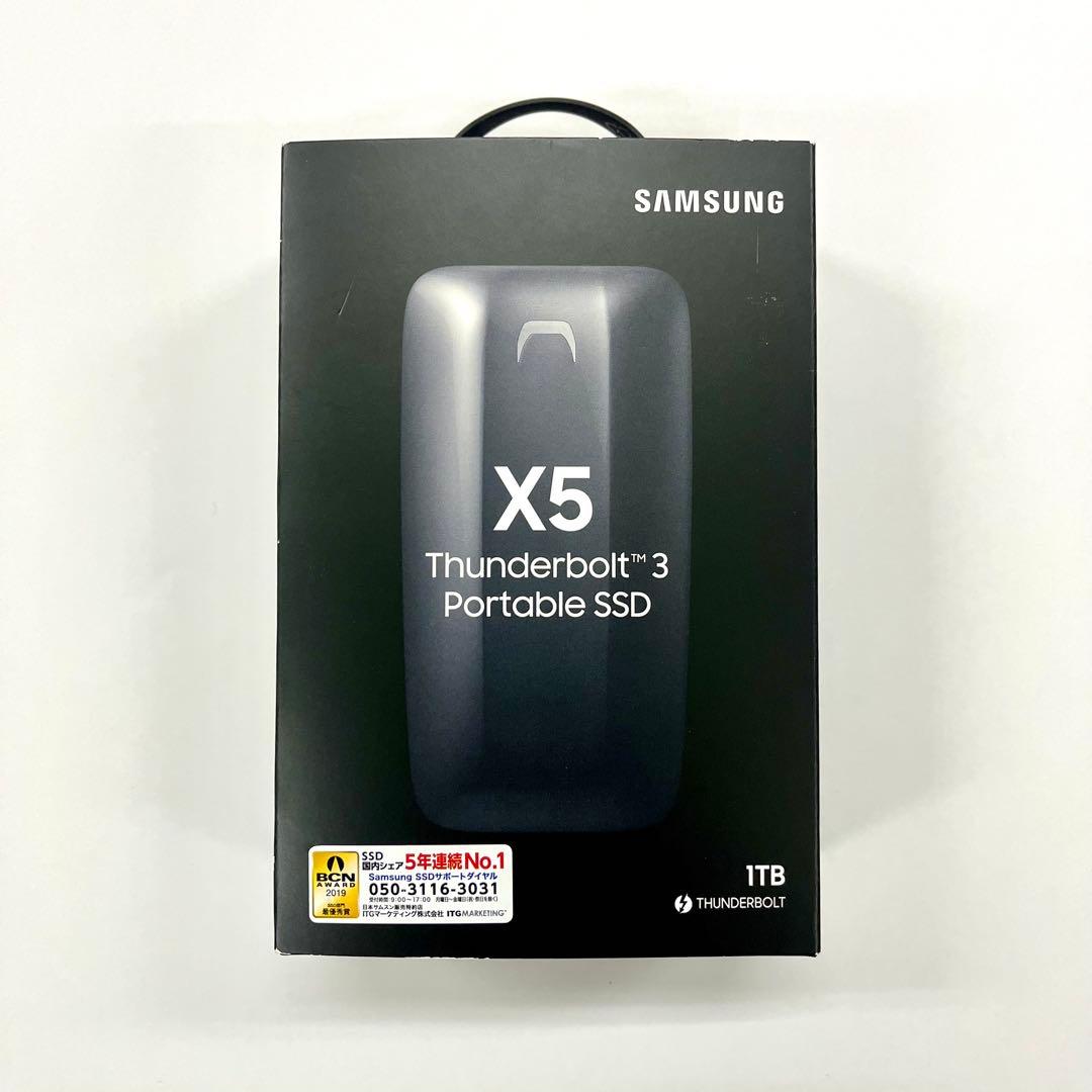 外付けハードディスク・ドライブ Samsung Portable SSD X5 1TB 並行輸入 Samsung X5 Portable SSD 1TB - Thunderbolt 3 External