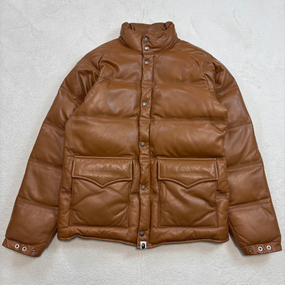 未使用級 木村拓哉さん着用 アベイシングエイプ レザーダウン