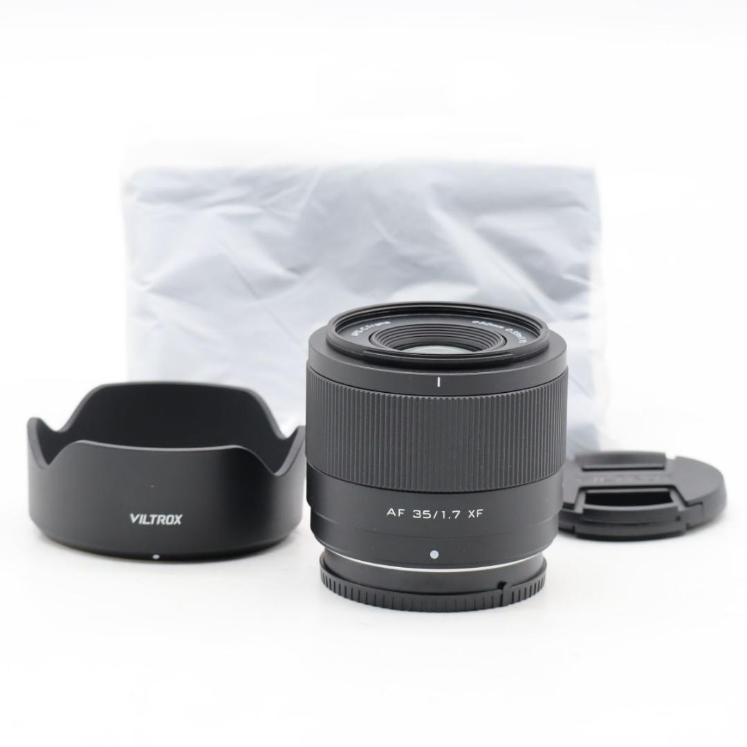 ほぼ新品 VILTROX AF 35mm F1.7 XF フード付 フジX対応 Viltrox AF 35mm f/1.7 オートフォーカスレンズ XF/E/Z用