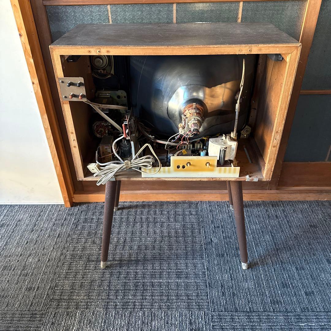 白黒テレビ ブラウン管テレビ ヴィンテージ - メルカリ