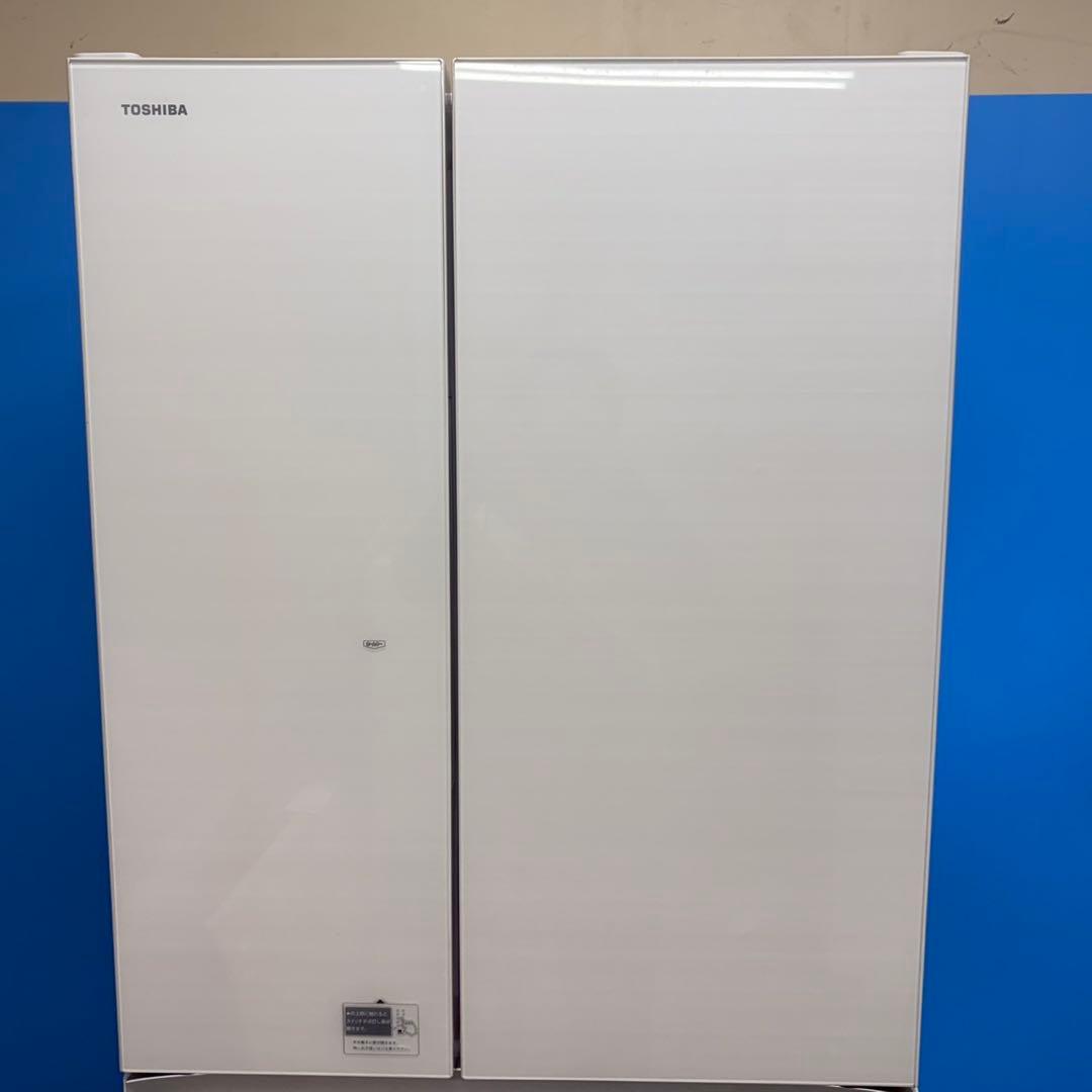 818 大型冷蔵庫 鏡面 6ドア 観音開き フレンチドア 500L強 極美品