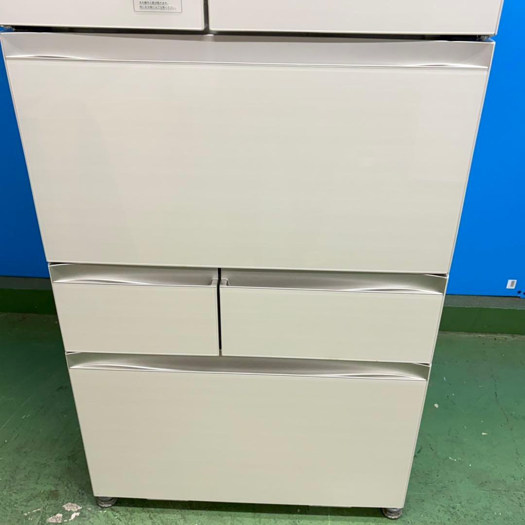 818 大型冷蔵庫 鏡面 6ドア 観音開き フレンチドア 500L強 極美品