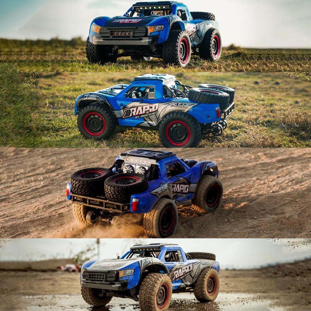 ラジコンカー 40km/h 35CM 四輪駆動 ラジコン オフロード 高速車 青の