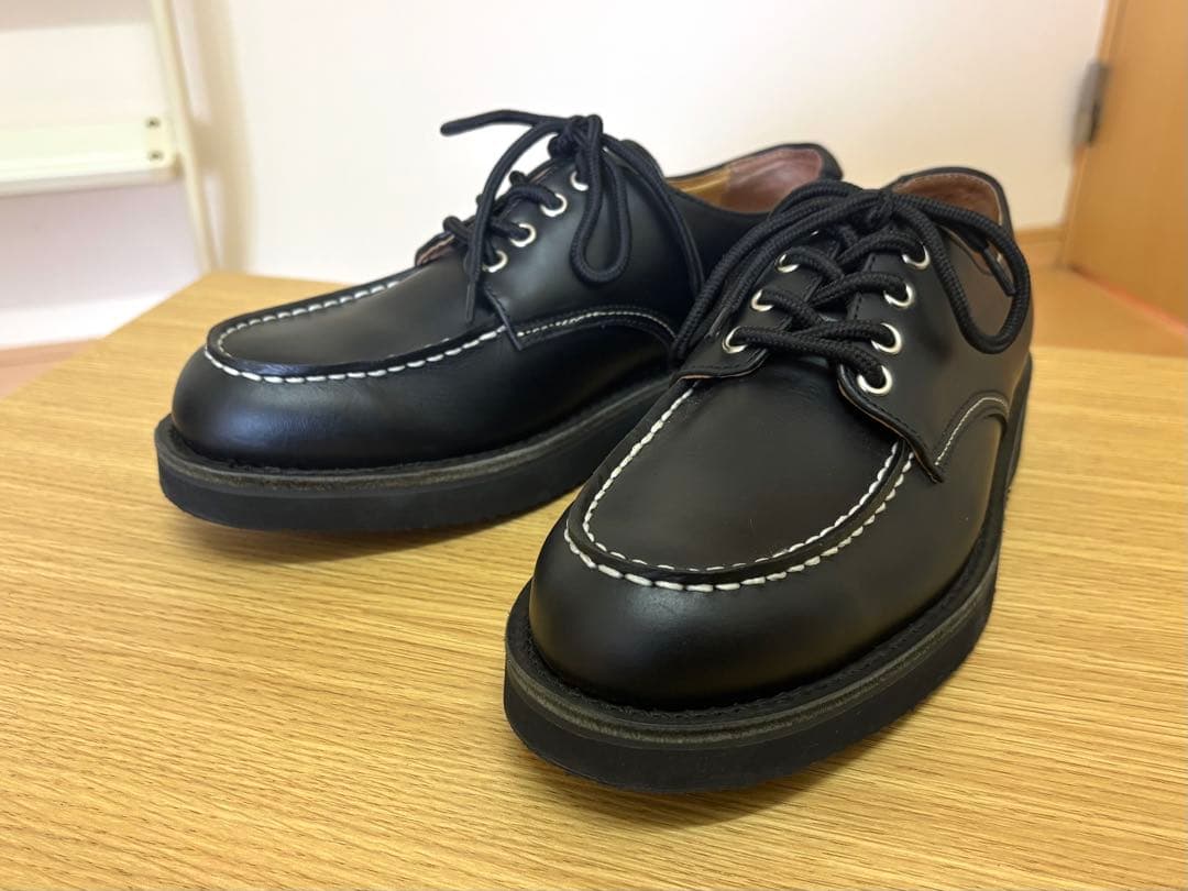 新品未使用　ユナイテッドアローズ　モックトゥレザーシューズ　ブラック　26cm 新品未使用 ユナイテッドアローズ モックトゥレザーシューズ ブラック