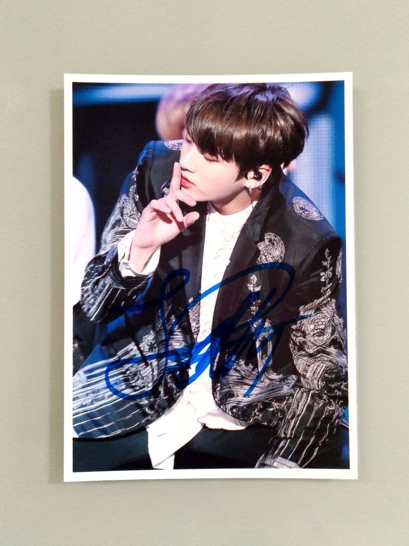 ジョングク直筆サイン入り2Lサイズ写真…BTS…防弾少年団…JUNGKOOK