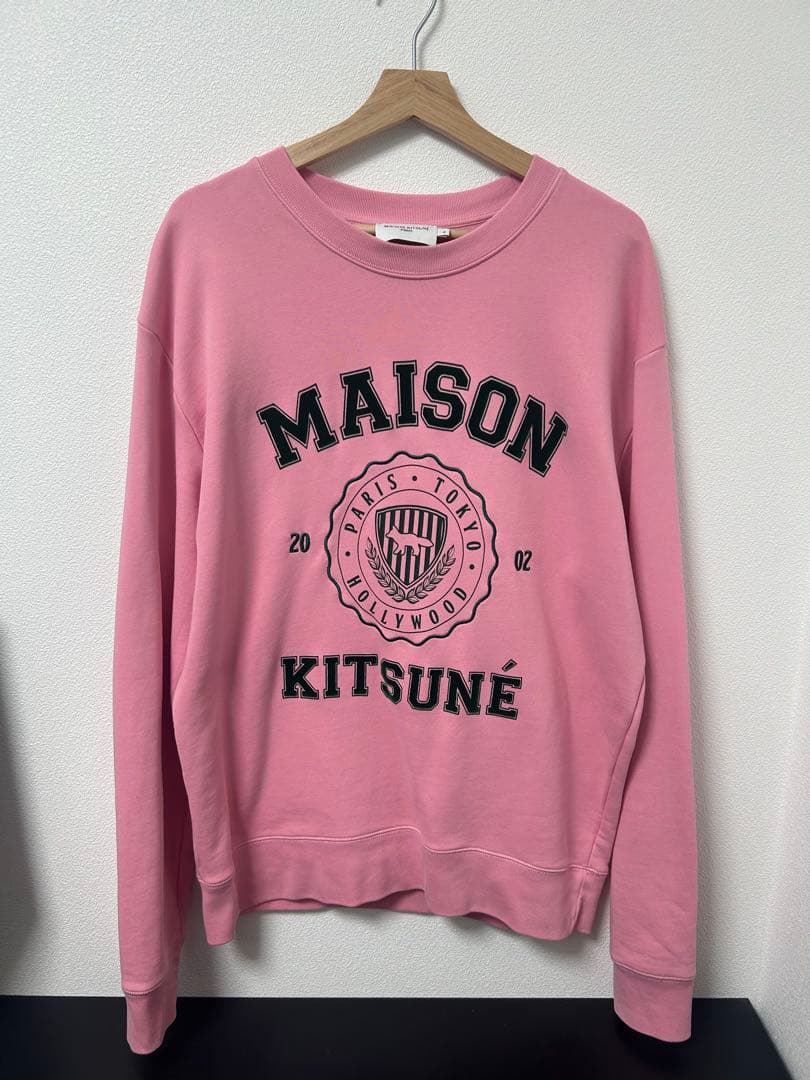 MAISON KITSUNÉ ピンク トレーナー - メルカリ
