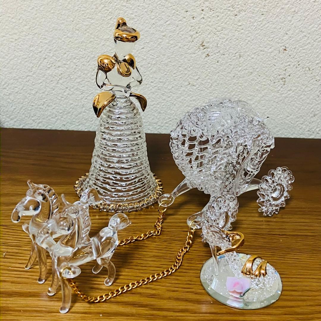 ディズニーランド カボチャの馬車 シンデレラ ガラス細工 フィギュア