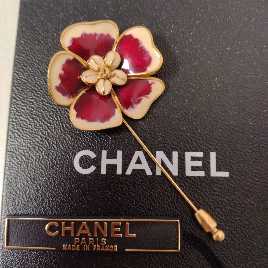 シャネルブローチココマークピンフラワー花カメリアゴールド
