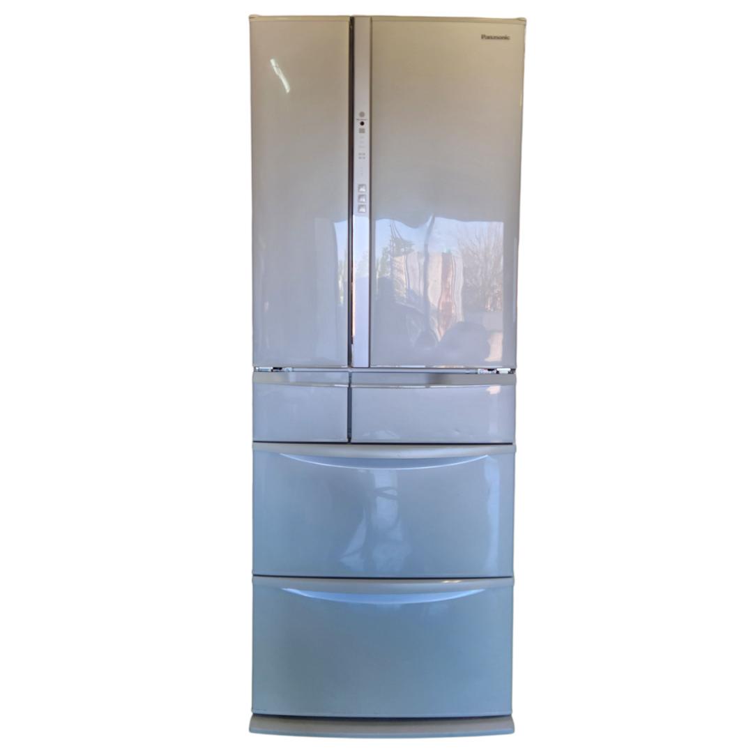 Panasonic 冷蔵庫 6ドア 451L NR-FV45V5 2019年製 パナソニック 冷蔵庫 【美品】トップユニット冷蔵庫 451L クリアグレー