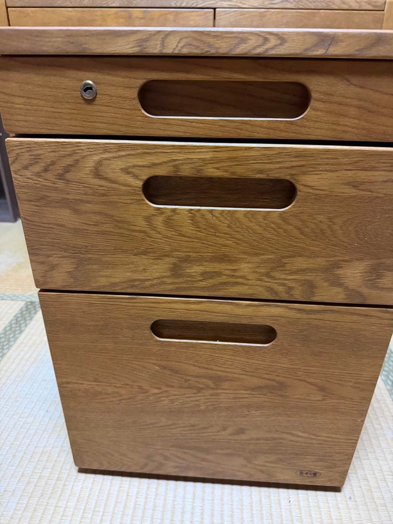 【ぴょんた】②浜本工芸　袖机　【同時購入必須】 浜本工芸 NO17 100幅 学習机2点セット(机＋移動袖) 開梱設置送料無料