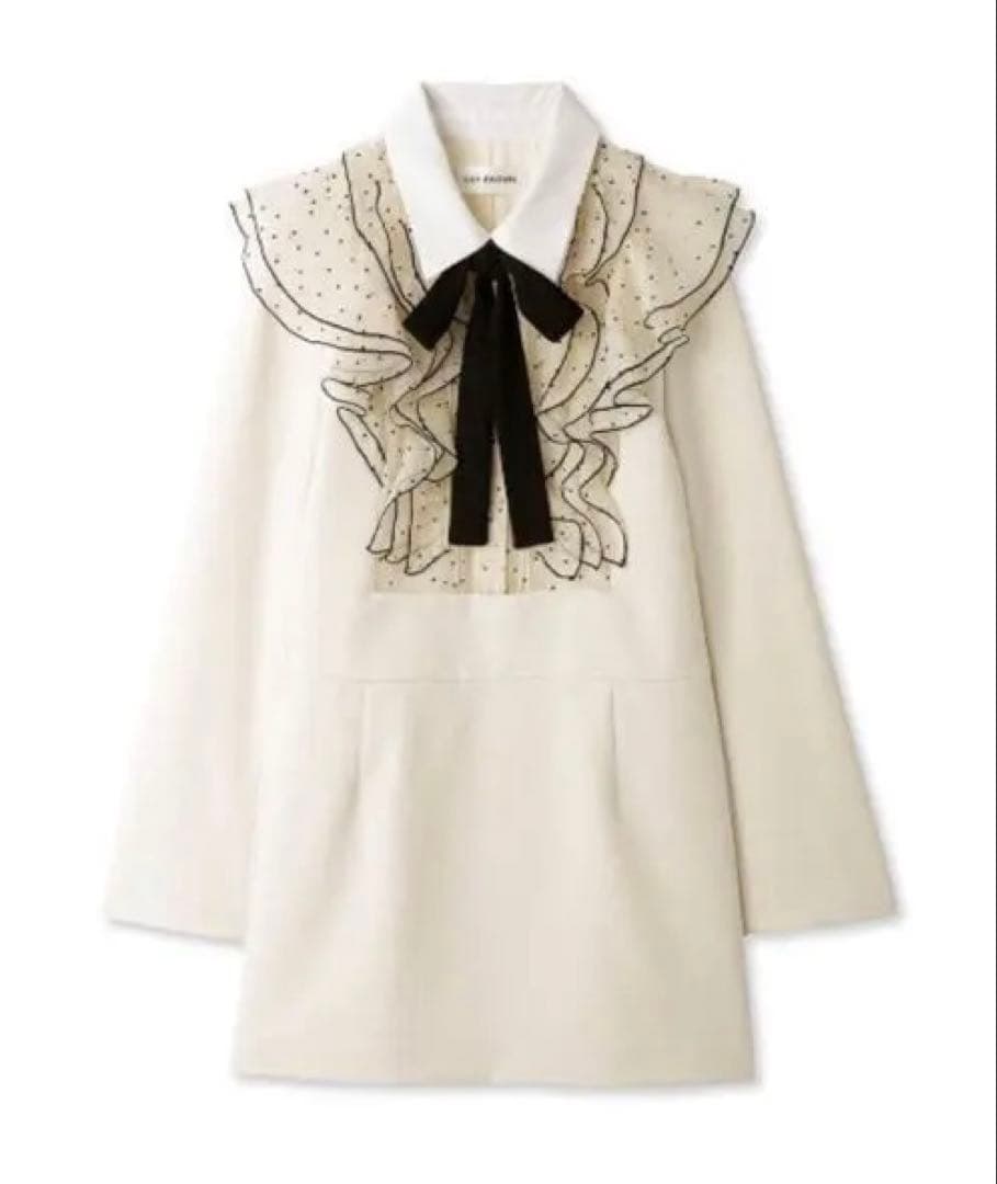 LILY BROWN フロントフリルミニドレス LILY BROWN（リリーブラウン）の「フロントフリルミニドレス