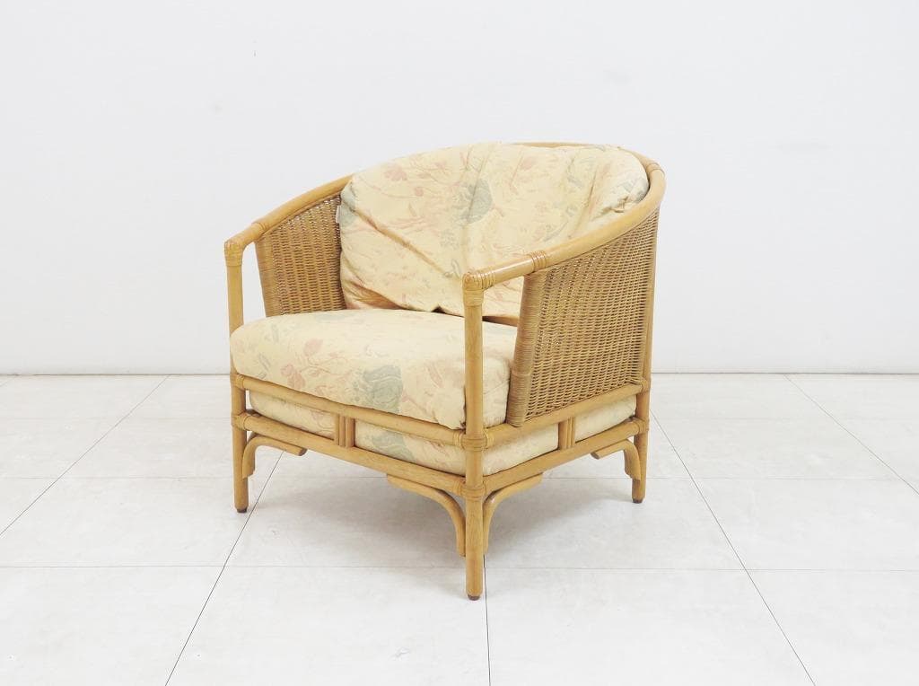 カサブランカ リトモ シングルソファ 11万 ラタン ファブリック 1人掛け Yahoo!オークション - カサブランカ 11万「RITMO/リトモ」ラウンジチェ