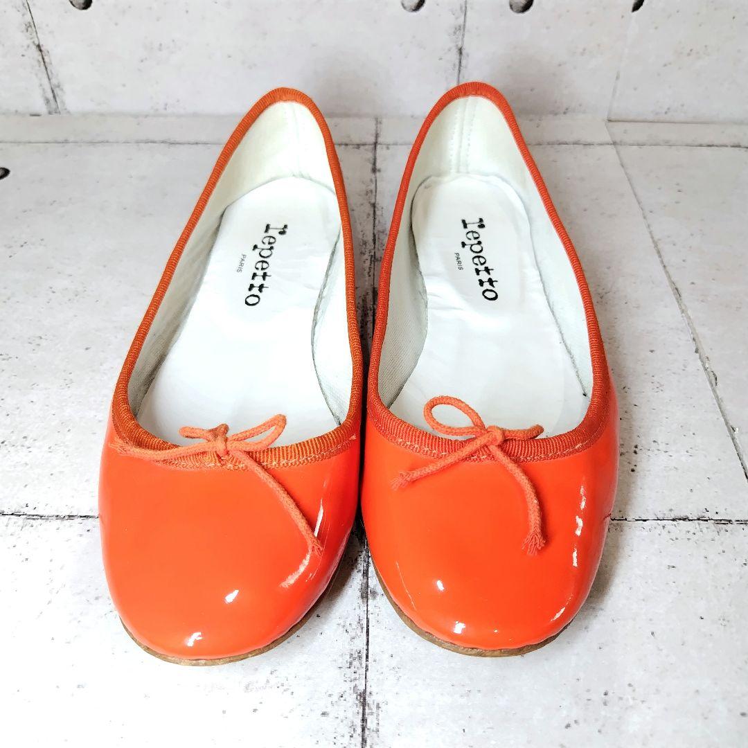 レペット repetto 37 パテント バレエシューズフランス製 エナメル