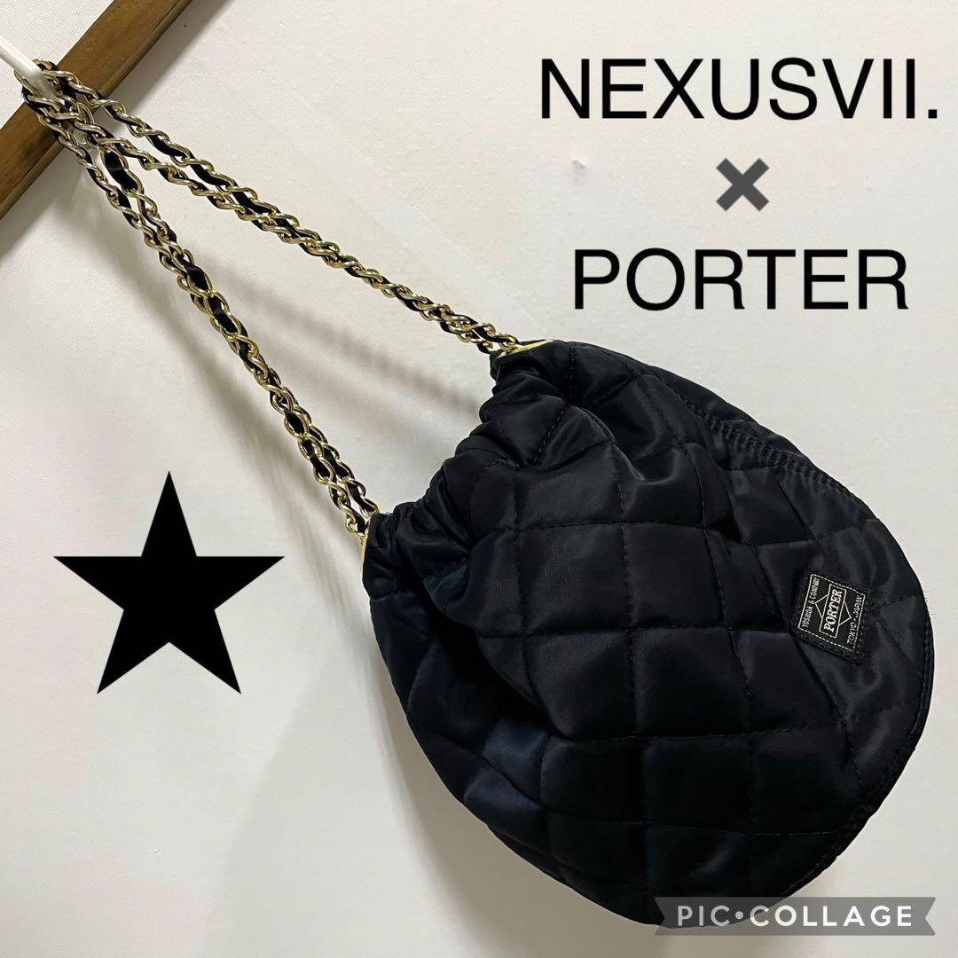 PORTER 吉田カバン NEXUSVII キルティング巾着バッグ チェーン - メルカリ