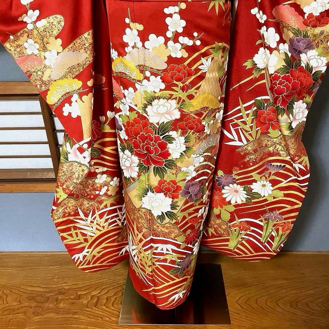 振袖フルセット 松竹梅 手描き友禅 成人式振袖 振袖 良家のお嬢様