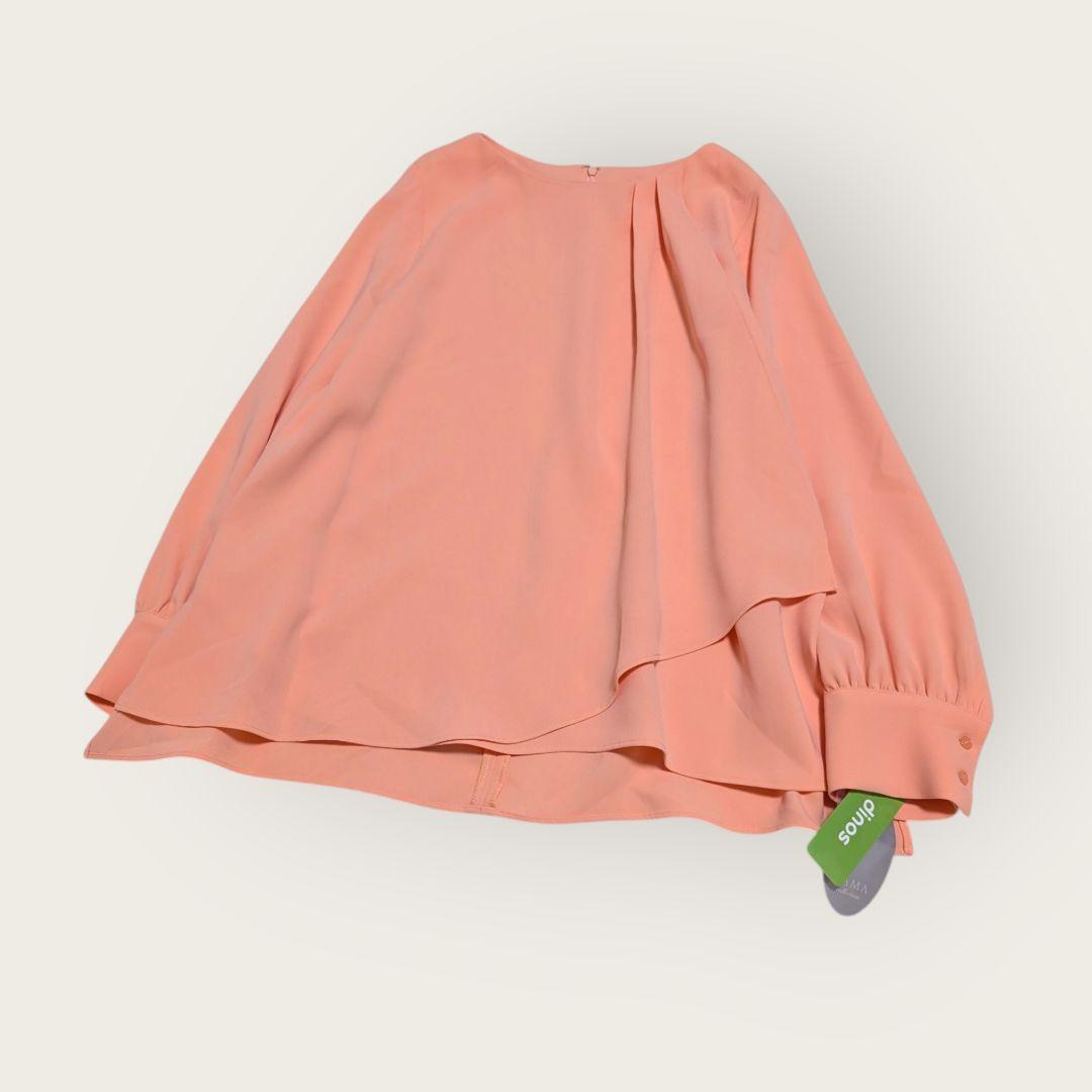 新品タグ付】ダーマコレクション サーモンピンク ブラウス 13号 DAMA